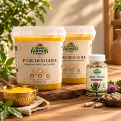 Pure Cow Desi Ghee 2kg + Milk Thistle Capsules 60 Count Bundle