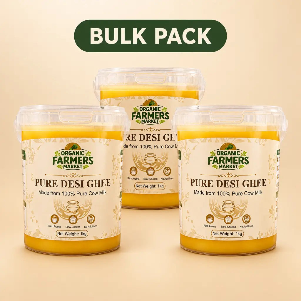 Pure Cow Desi Ghee Bulk Pack - 3 × 1kg
