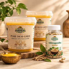 Pure Cow Desi Ghee 2kg + Ashwagandha Capsules (60 Count) Bundle