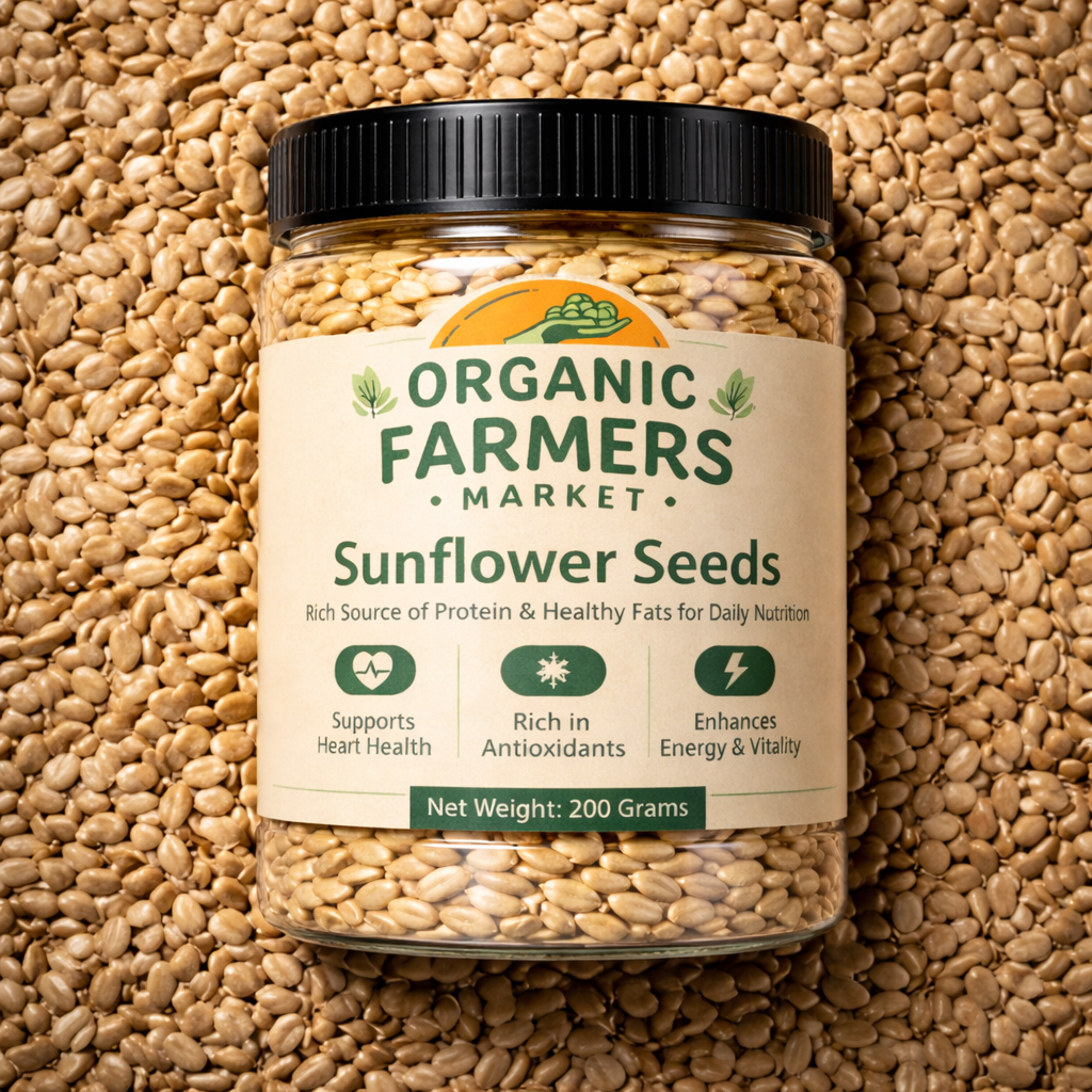 Sunflower Seeds - Premium Hulled Sunflower Kernels | Protein & Healthy Fat Rich Superfood | 200g