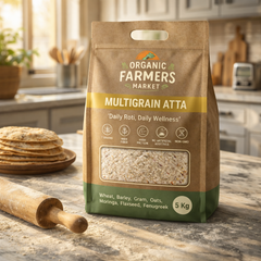 Multigrain Atta - High Fiber & High Protein Flour | 7 Grain Blend | 5kg Family Pack