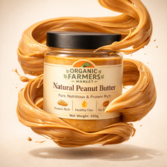 Natural Peanut Butter - Protein Rich & No Added Preservatives | Creamy Peanut Butter | 350g